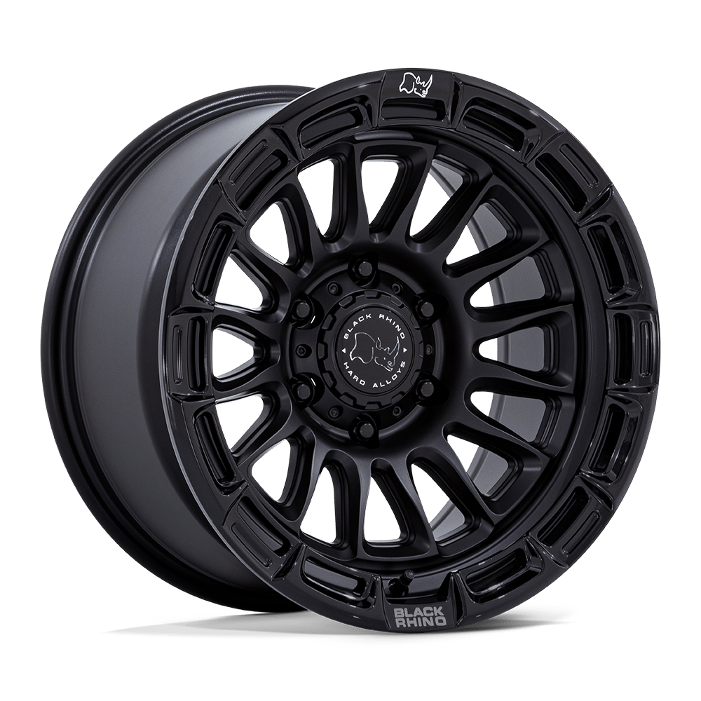 17x9 Black Rhino BR025 Rival Matte Black W/ Gloss Black Lip Wheel 6x5.5 (1mm)