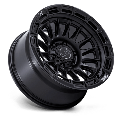 17x9 Black Rhino BR025 Rival Matte Black W/ Gloss Black Lip Wheel 5x5 (-12mm)