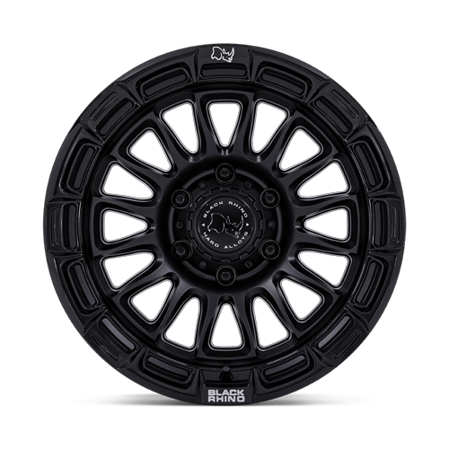 17x8.5 Black Rhino BR025 Rival Matte Black W/ Gloss Black Lip Wheel 6x5.5 (25mm)