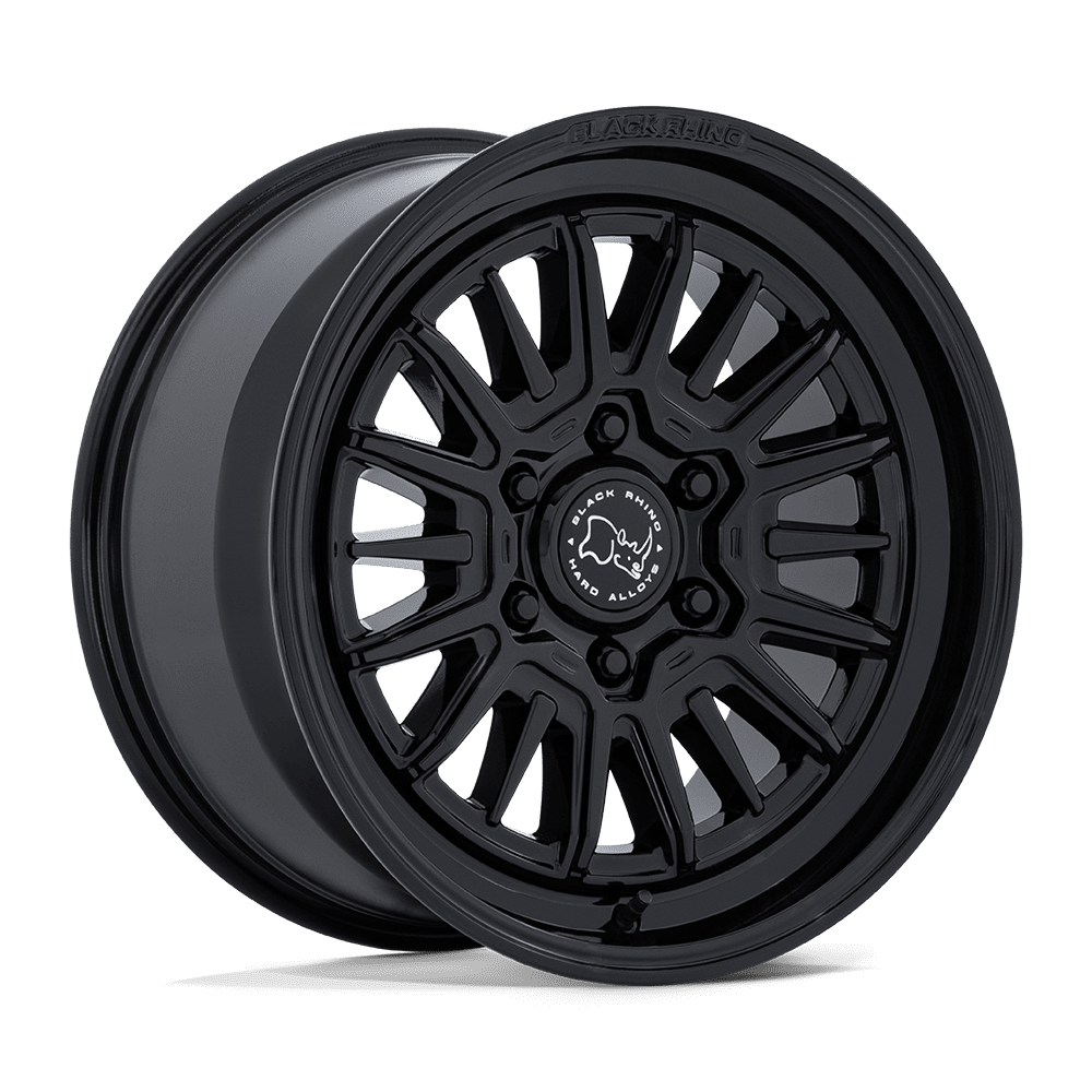17x8.5 Black Rhino Hard Alloys BR030 Taleo Gloss Black Wheel 6x5.5 (10mm)