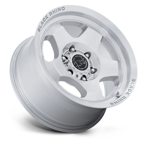 17x8 Black Rhino BR031 Sol Glossy Silver Machined Face Wheel 6x5.5 (20mm)