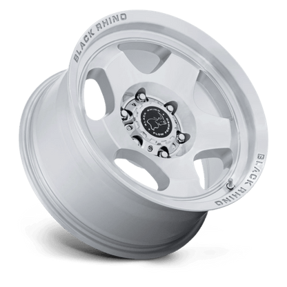 17x8 Black Rhino BR031 Sol Glossy Silver Machined Face Wheel 6x5.5 (20mm)