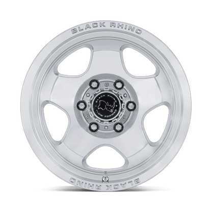 17x8 Black Rhino BR031 Sol Glossy Silver Machined Face Wheel 6x135 (38mm)