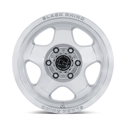 17x8 Black Rhino BR031 Sol Glossy Silver Machined Face Wheel 6x4.5 (20mm)