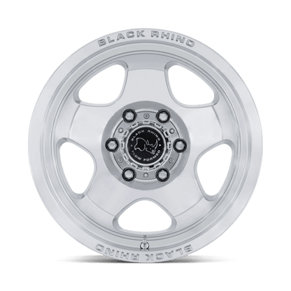 17x8 Black Rhino BR031 Sol Glossy Silver Machined Face Wheel 5x4.5 (20mm)