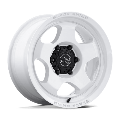 17x8.5 Black Rhino Hard Alloys BR031 Sol Glossy White Wheel 5x5 (0mm)