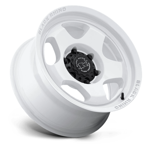 17x9 Black Rhino Hard Alloys BR031 Sol Glossy White Wheel 6x120 (12mm)