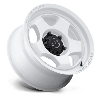 17x8 Black Rhino Hard Alloys BR031 Sol Glossy White Wheel 6x5.5 (20mm)