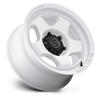 17x8.5 Black Rhino Hard Alloys BR031 Sol Glossy White Wheel 5x5 (0mm)