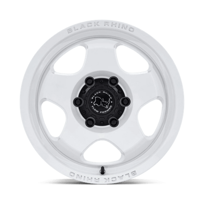 17x8.5 Black Rhino Hard Alloys BR031 Sol Glossy White Wheel 5x5 (0mm)