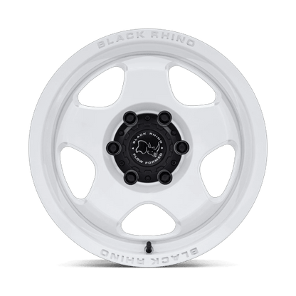 17x9 Black Rhino Hard Alloys BR031 Sol Glossy White Wheel 6x5.5 (12mm)