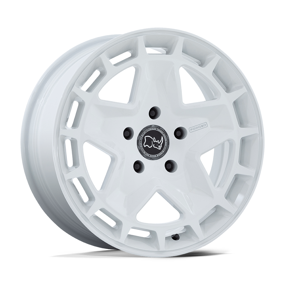 18x8 Black Rhino Corsica Gloss White Wheel 5x130 (20mm)
