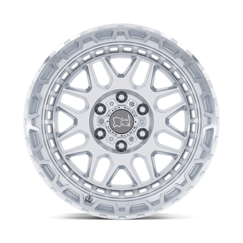 20x9.5 Black Rhino Holcomb Gloss Silver With Mirror Cut Face Wheel 6x5.5 (-18mm)