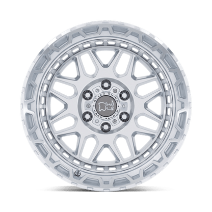 20x9.5 Black Rhino Holcomb Gloss Silver With Mirror Cut Face Wheel 6x5.5 (-18mm)