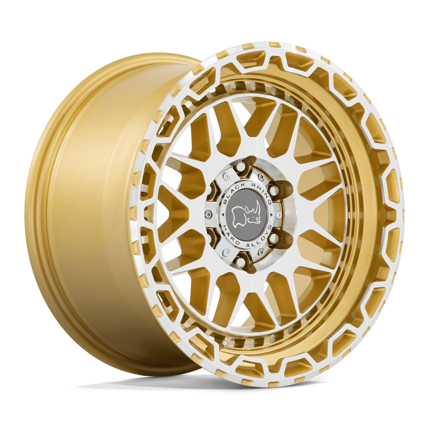 20x9.5 Black Rhino Holcomb Gloss Gold W/ Mirror Cut Face Wheel 5x5 (-18mm)
