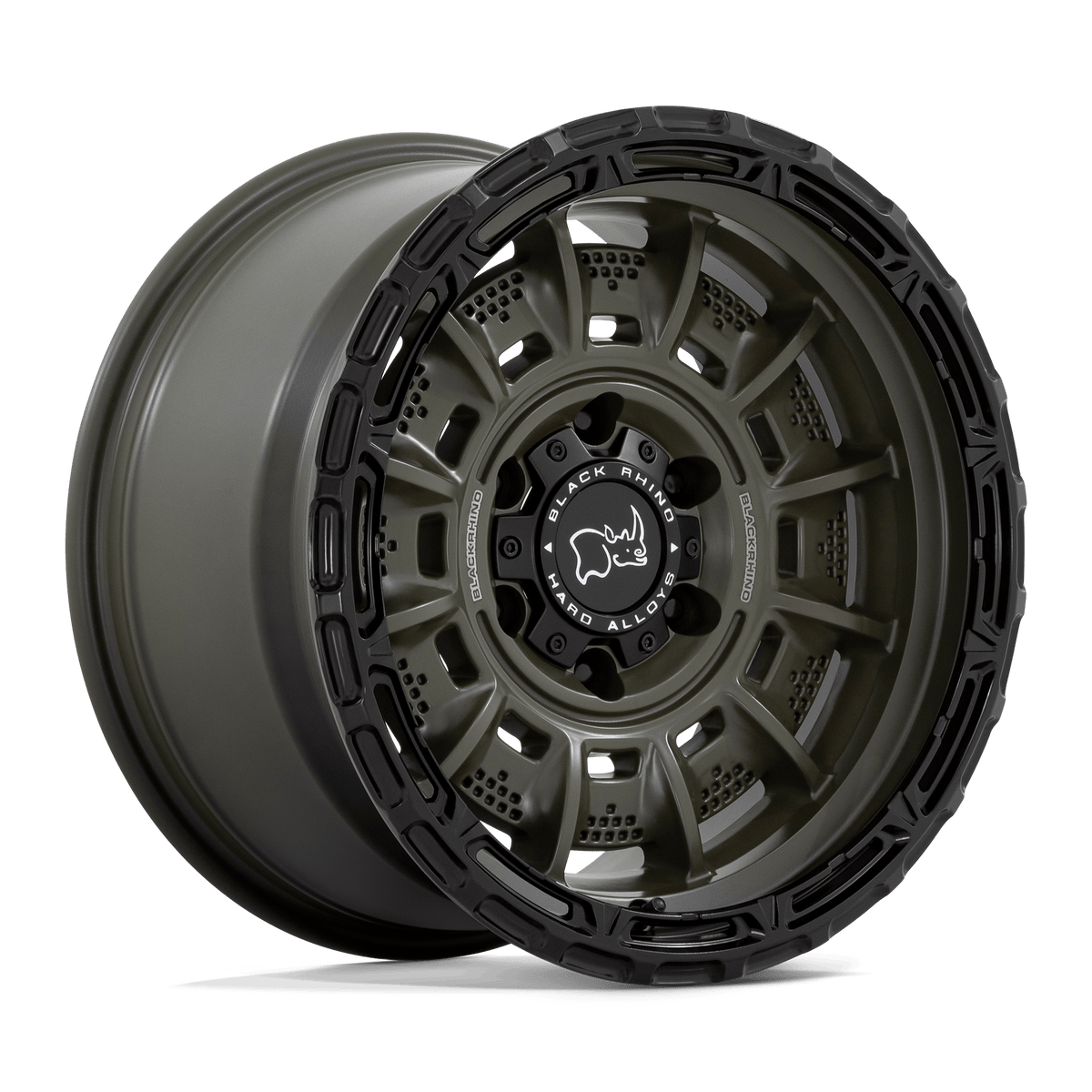 17x9 Black Rhino Legion Olive Drab Green With Black Lip Wheel 6x5.5 (0mm)