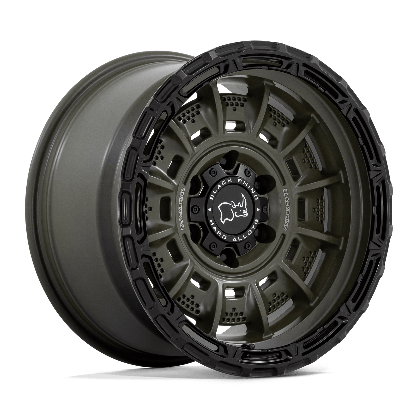 17x9 Black Rhino Legion Olive Drab Green With Black Lip Wheel 5x5 (-12mm)