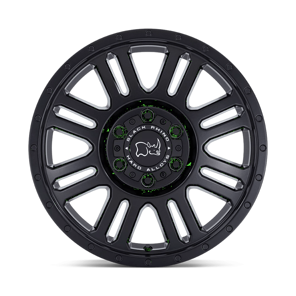 18x8 Black Rhino Yellowstone Matte Black Wheel 5x130 (48mm)