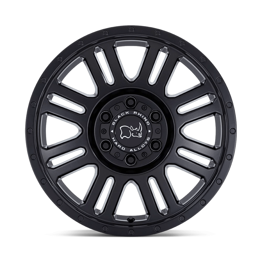 16x8 Black Rhino Yellowstone Matte Black Wheel 6x130 (38mm)