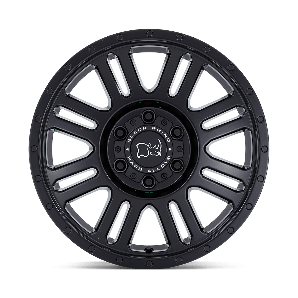 16x8 Black Rhino Yellowstone Matte Black Wheel 6x130 (45mm)