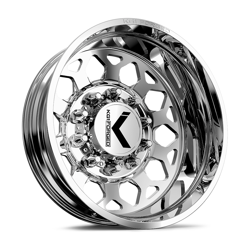 24x8.25 KG1 Forged KD006 Blitz Polished DUALLY REAR/INNER Wheel 10x285 (145mm)