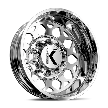 22x8.25 KG1 Forged KD006 Blitz Polished DUALLY REAR/INNER Wheel 10x285 (145mm)