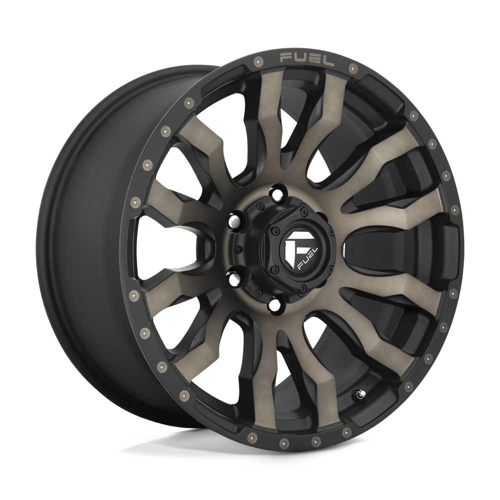 18x9 Fuel D674 BLITZ MATTE BLACK DOUBLE DARK TINT Wheel 5x5 (-12mm)
