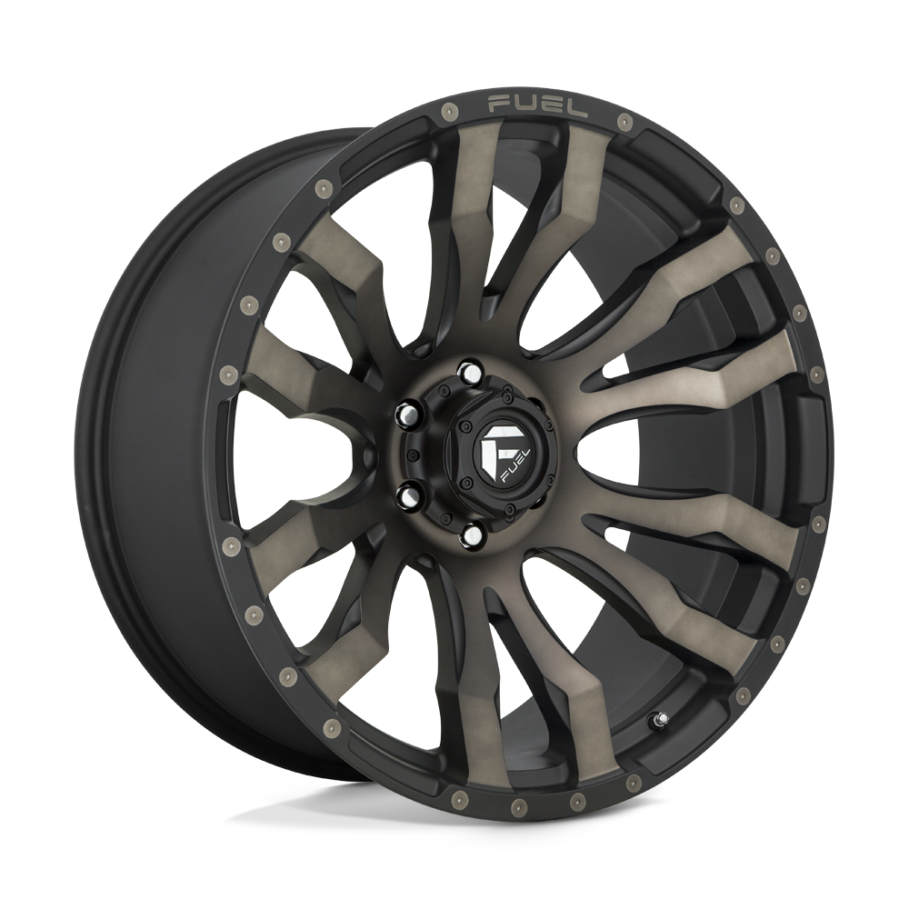22x10 Fuel D674 BLITZ MATTE BLACK DOUBLE DARK TINT Wheel 6x5.5 (-18mm)