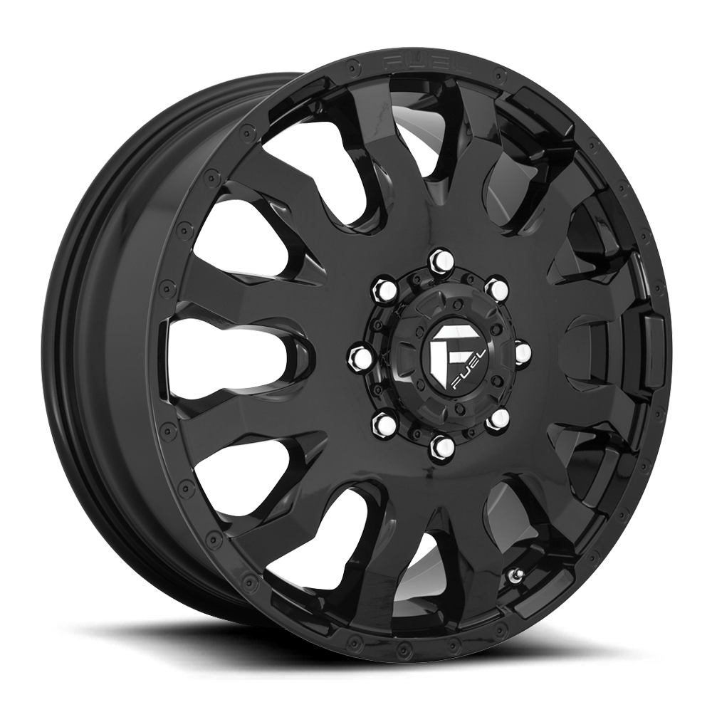 20x8.25 Fuel D675 Blitz DUALLY Front Gloss Black Wheel 8x200 (105mm)