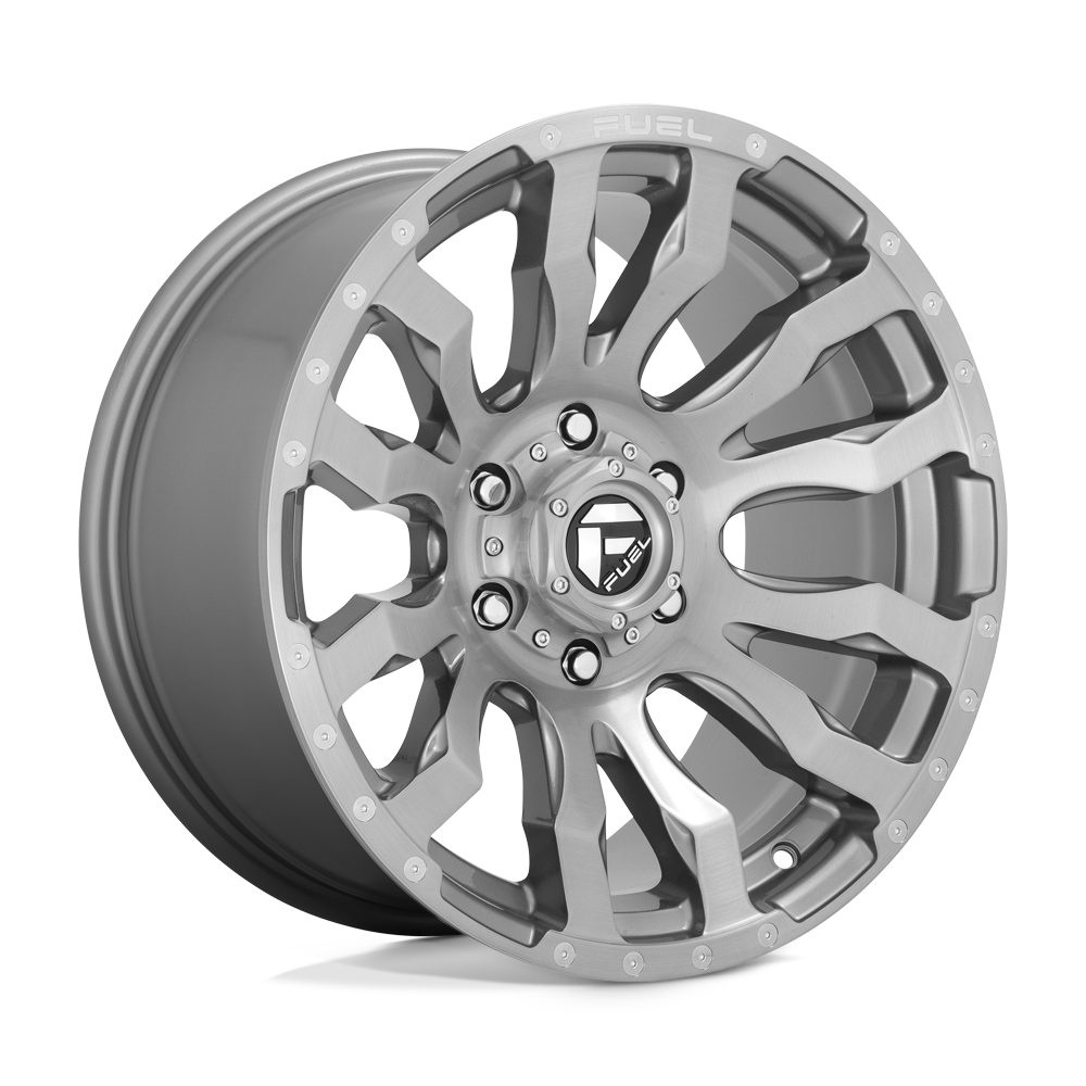 20x9 Fuel D693 BLITZ PLATINUM BRUSH GUN MTL TINTED Wheel 5x5 (1mm)
