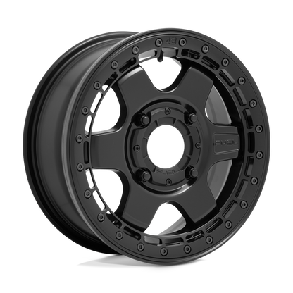 15x6 Fuel UTV D922 Block Matte Black W/ Black Ring BEADLOCK Wheel 4x156 (38mm)