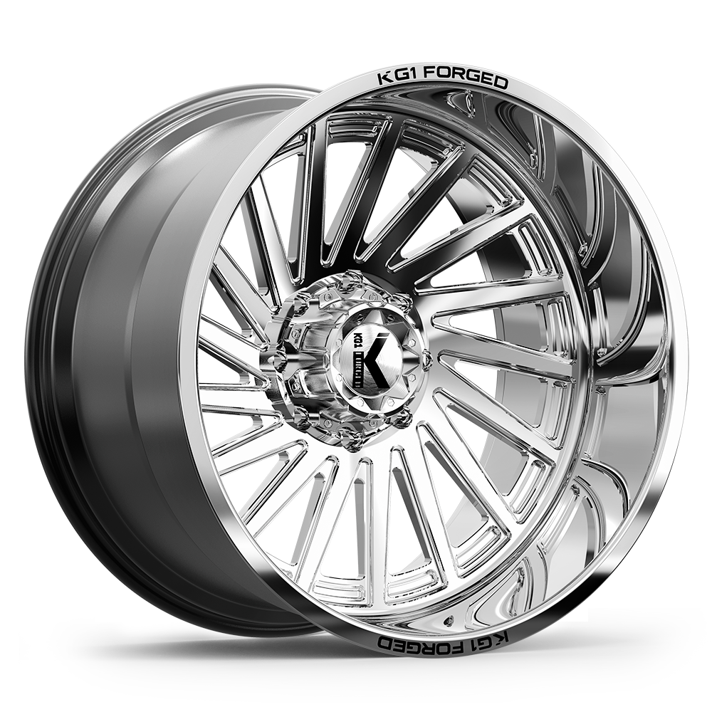 26x14 KG1 KC006 Boost Polished RIGHT DIRECTIONAL FORGED Wheel 8x180 (-76mm)