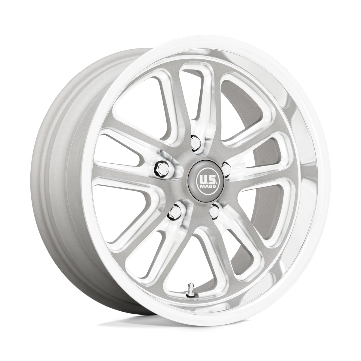 17x7 US Mags U130 Bullet Textured Gun Metal With Milled Edges Wheel 5x4.75 (1mm)