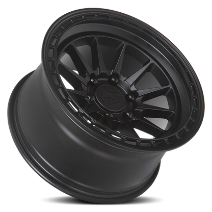 17x8 Lock Off-Road Baja Matte Black With Matte Black Ring Wheel 6x130 (38mm)