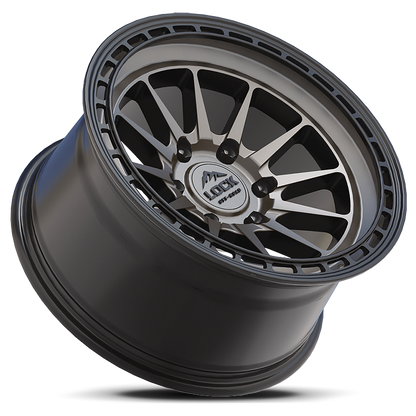 17x9 Lock Off-Road Baja Matte Grey With Matte Black Ring Wheel 5x5 (0mm)