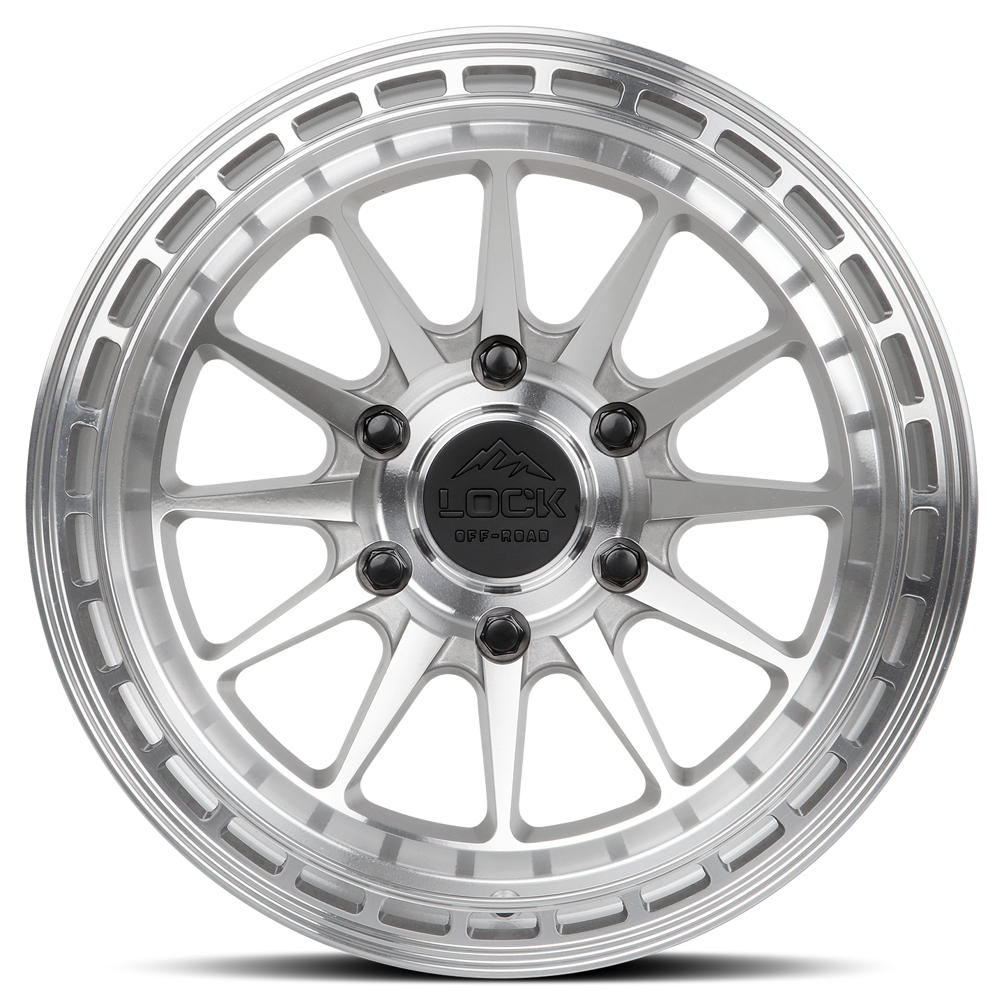 17x8 Lock Off-Road Baja Machine With Clear Coat Wheel 6x130 (38mm)