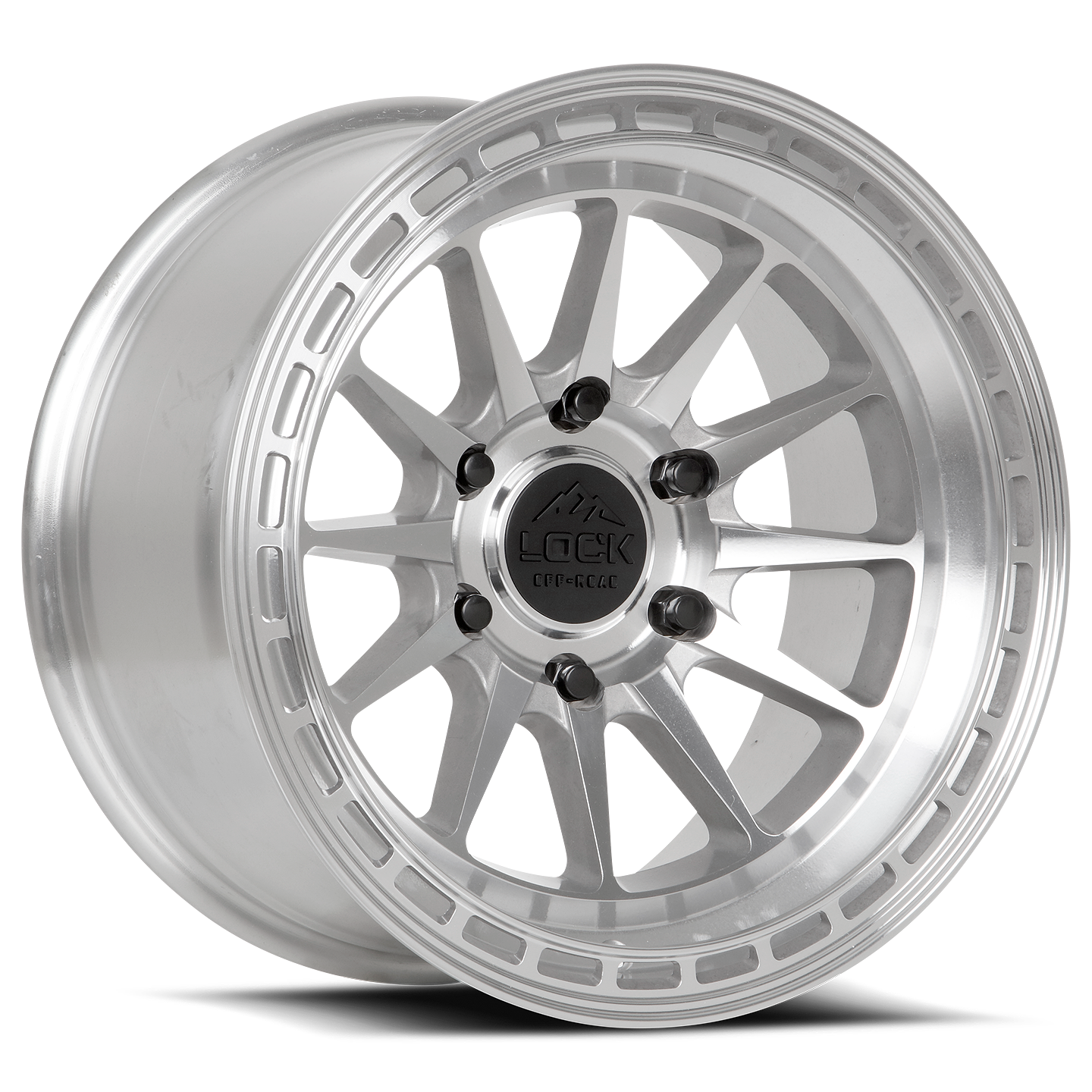 17x8 Lock Off-Road Baja Machine With Clear Coat Wheel 6x130 (38mm)