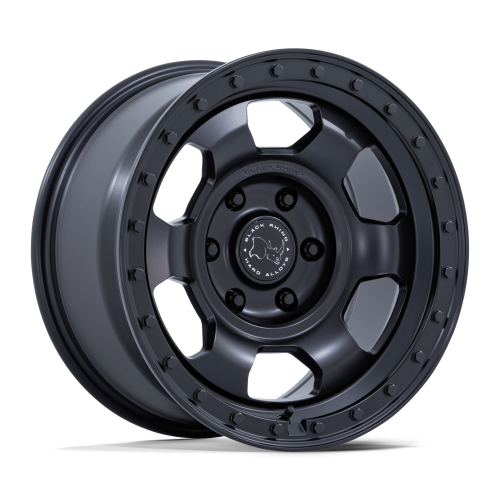 17x8.5 Black Rhino Hard Alloys BR029 Trooper Matte Black Wheel 5x5 (-10mm)