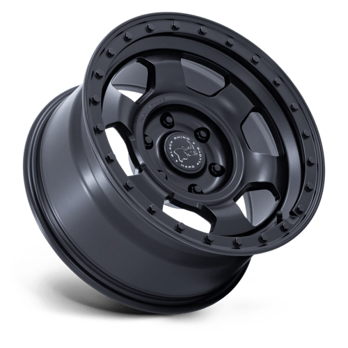 17x8.5 Black Rhino Hard Alloys BR029 Trooper Matte Black Wheel 5x5 (-10mm)