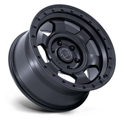 17x8.5 Black Rhino Hard Alloys BR029 Trooper Matte Black Wheel 5x5 (-10mm)