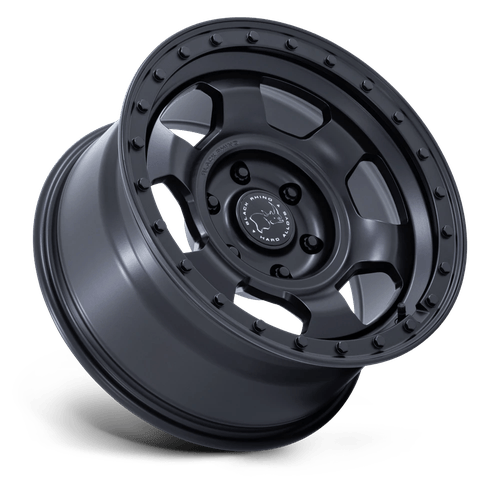 17x8.5 Black Rhino Hard Alloys BR029 Trooper Matte Black Wheel 5x5 (-10mm)