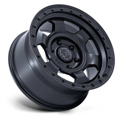 17x8.5 Black Rhino Hard Alloys BR029 Trooper Matte Black Wheel 5x5 (-10mm)