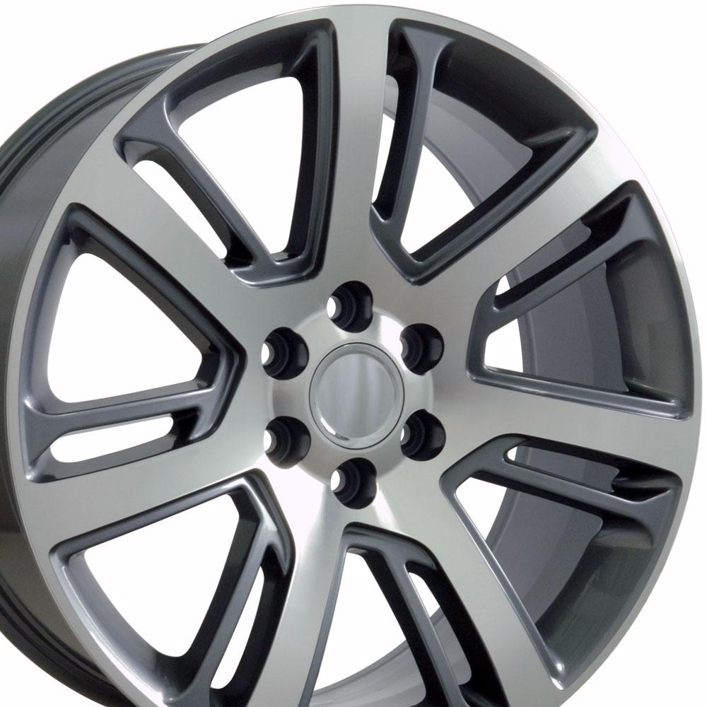 22x9 OE Wheels CA88 Gunmetal Machined Wheel 6x5.5 (31mm)