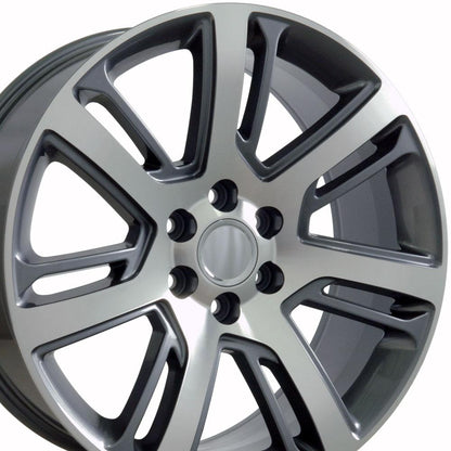 22x9 OE Wheels CA88 Gunmetal Machined Wheel 6x5.5 (31mm)
