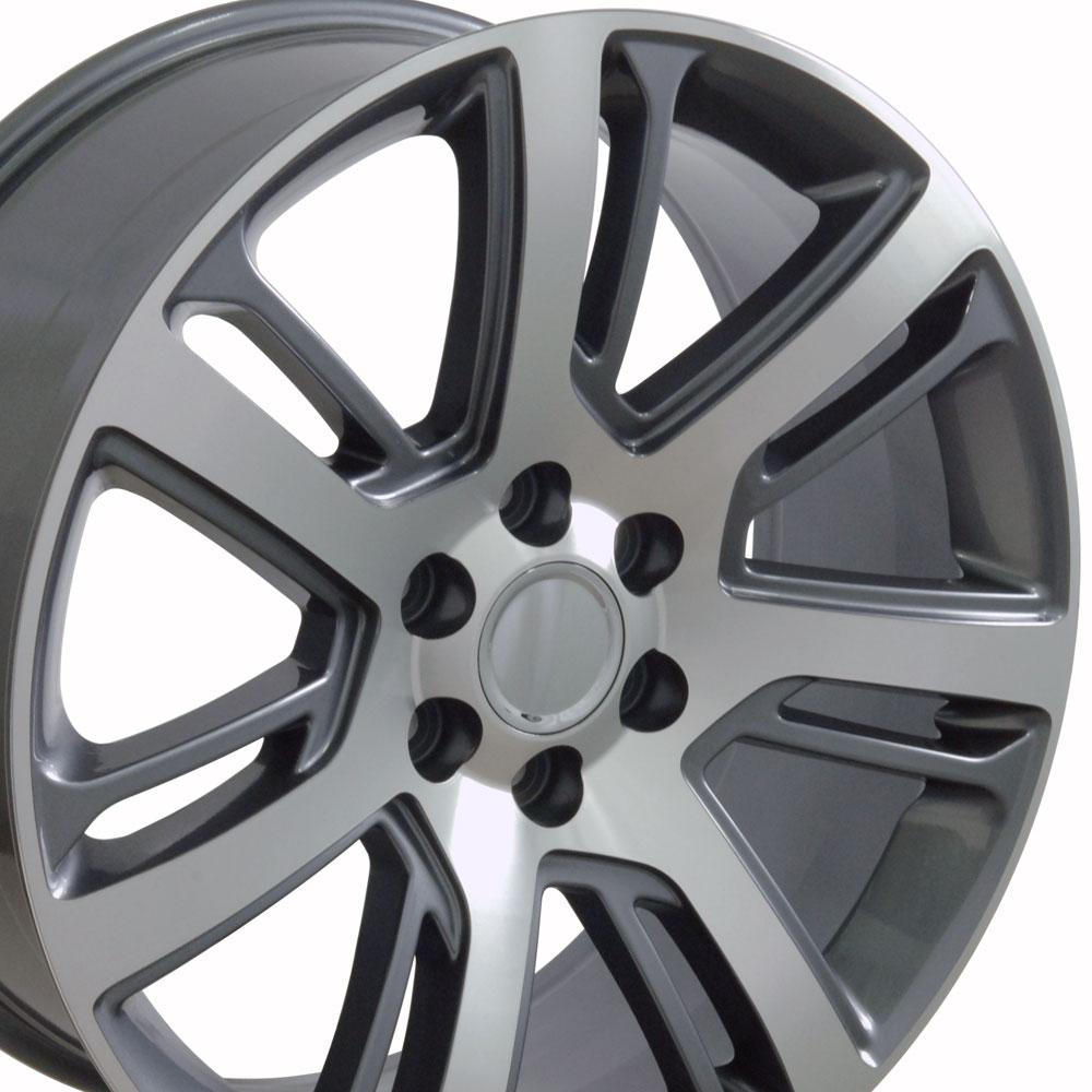 22x9 OE Wheels CA88 Gunmetal Machined Wheel 6x5.5 (31mm)
