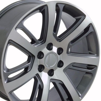 22x9 OE Wheels CA88 Gunmetal Machined Wheel 6x5.5 (31mm)