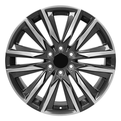 22x9 OE Wheels CA91 Gunmetal with Polished Face Wheel 6x5.5 (28mm)