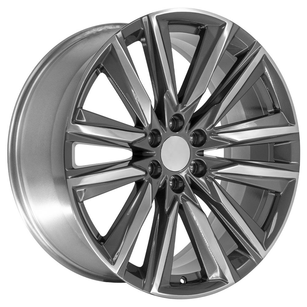 24x10 OE Wheels CA91 Gunmetal with Polished Face Wheel 6x5.5 (28mm)