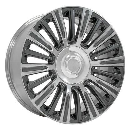 22x9 OE Wheels CA92 Gunmetal with Polished Face Wheel 6x5.5 (28mm)