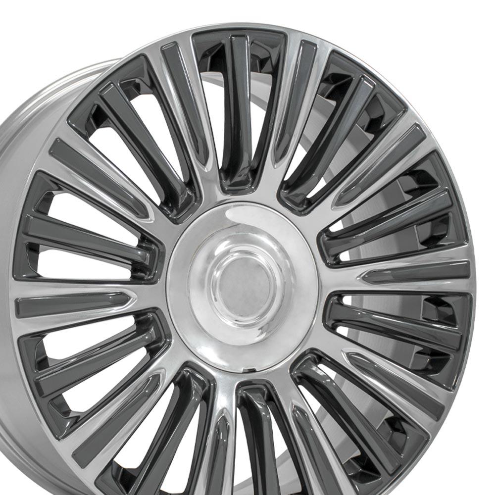 22x9 OE Wheels CA92 Gunmetal with Polished Face Wheel 6x5.5 (28mm)